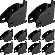 10 Pack E Track Wood Beam End Socket, E Track Shelf Brackets Accessories Fit for 2x4 2x6 in Enclosed