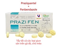 Oliver PRAZI FEN (1 Vỉ 10 viên) - Thuốc sổ giun cao cấp. Tẩy sạch tất cả các loại giun sán cho gà đá
