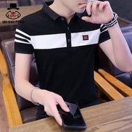 MSP Hot Sale Mens Polo Shirt Striped Cotton Short Sleeve Golf Tennis Polos Solid Plus Size Slim Top Fashion New Arrival Breathable