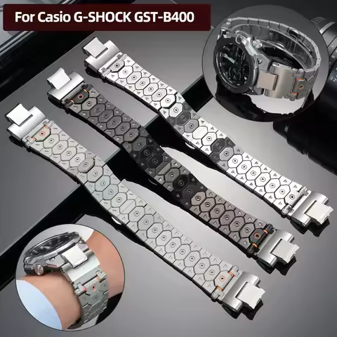 GST-B400 Modified watch strap Solid stainless steel For Casio G-SHOCK GST B400 series Metal watchban
