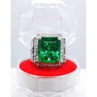 NEWEST PRODUCT COLOMBIAN EMERALD RING BANGKOK SILVER RING 926 DOES NOT FADE
