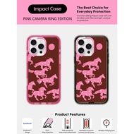 CASECASE X Wild Horses Case PINK CAMERA RING EDITION Impact Black Pink Fizz Clear Hard Magnetic suct