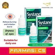 Alcon Systane HYDRATION Lubricant Eye Drops 10 mL x 2 bottles (TWIN) EXP:06/2026 (For dry eyes, dail