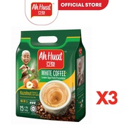 [3 Packs] Ah Huat 3 in 1 White Coffee Hazelnut & Cane Sugar (3 Packs) 亚发榛果蔗糖