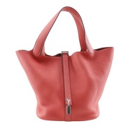 【日本直送】愛馬仕 HERMES Picotin Lock 22 MM 手提包 Taurillon Clemence 牛皮 紅色 D 經典款【二手】