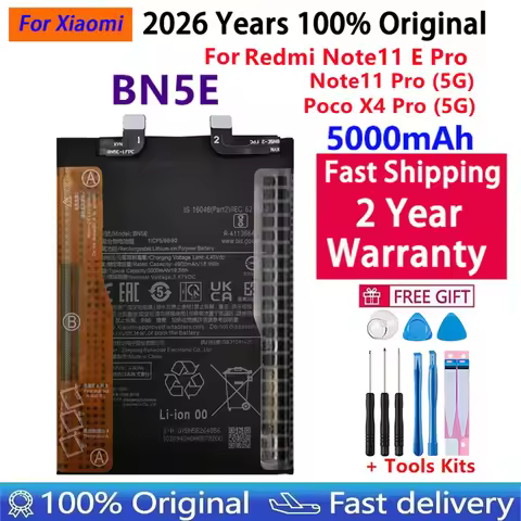 2026 Years Fast Shipping 5000mAh BN5E Battery For Xiaomi POCO X4 PRO / Redmi Note 11 Pro / 11E Pro 5