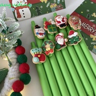 AUGUSTINE Christmas Gel Pen, Santa 0.5mm Black Neutral Pens, Stationery Smooth Writing Christmas Tre