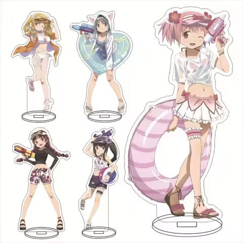 Anime Puella Magi Madoka Magica Brand Water Gun Kagami Round Acrylic Stand Model Ornament Accessorie