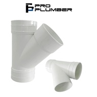 [1 PC] 4" Plumber Special Tools UPVC Y Tee Upvc Pipe Pvc Pipe 110 Paip Upvc Plumbing Pipe Home Impro