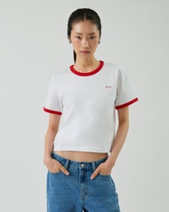 AIMER - Classic Ribbed Contrast T-Shirt เสื้อยืดผู้หญิง