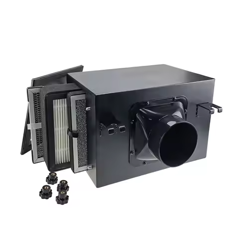 Fresh Air Intake Inline Filter Box With Pre-filter, Activated Carbon and HEPA filter For HVAC System