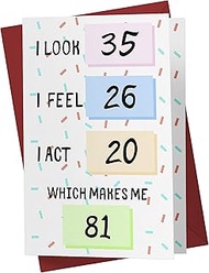 Funny 81st Birthday Cards for Women Or Men – for Friends, Family, Lover, Etc. – Funny Birthday Cards