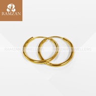 Subang Bulat Emas 916 Tulen (916 Gold Loop Earring)