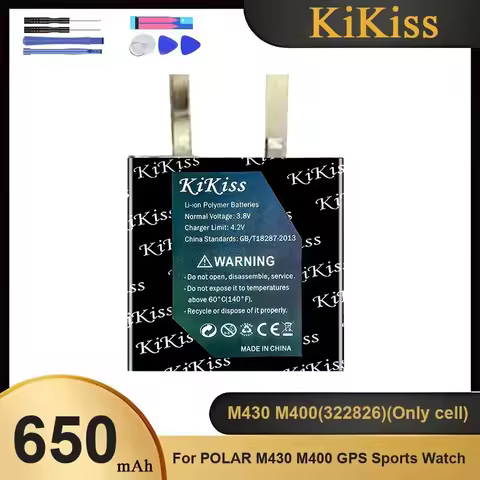 M430 M400(322826)(Only cell) Mobile Phone Battery For POLAR Watch M430 M400 Replacement Batteries ,w