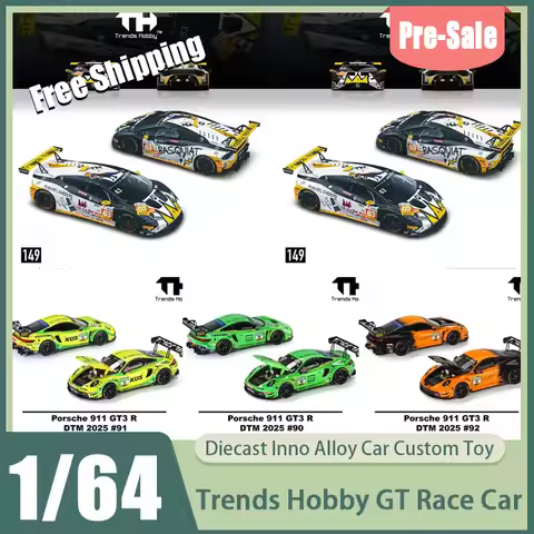 Trends Hobby 1:64 Static Alloy Gt Race Car Collection Porsche 911 Gt1, Lamborghini Huracan Gt3 Evo2 