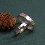 一抹抹 - 開口戒可調節尺寸 純銀手工戒指  刻字情侶對戒