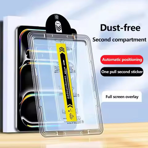Auto Alignment Kit Tempered Glass For iPad mini (2024) A17 Pro Mini 7 6 5 4 3 2 1 Pro 11 13 Air 5 4