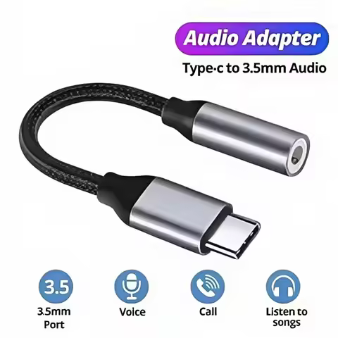 USB Type C to 3.5mm Jack Earphone Adapter Type C Cable USB C to 3.5mm Headphone Adapter Audio Cable 