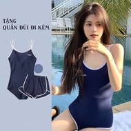Đồ Bơi Nữ Kín Đáo Kèm Quần Đồ Bơi kín đáo nữ 1 Mảnh Bodysuit Viền Trắng Phù Hợp Mọi Outfit - B021 -