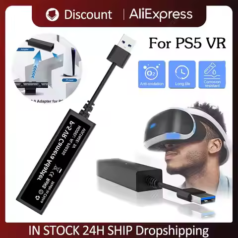 For PS5 PlayStation 5 Console VR Connector USB3.0 Mini Camera Adapter PS VR To PS5 Cable Adapter For