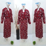 BANGKOK FLORAL PLISKET GAMIS BUSUI FRIENDLY