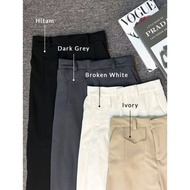 ORO BASIC ORO PANTS BASIC HIGWAIST PREMIUM KNIT FORMAL PANTS