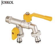 Quick Shipping Ready Stock Garden Hose Faucet Adapter 1/2 "IBC Water Tank Faucet Connector 2-way 1-way Flush Brass Faucet Connector Ball Valve