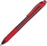 Pentel BL110B EnerGel-X Retractable Roller Gel Pen, 1mm, Trans Red Barrel, Red Ink, Dozen