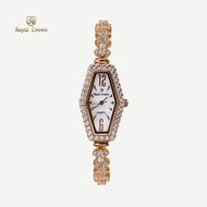 Royal Crown รุ่น 3810L นาฬิกาข้อมือผู้หญิงเล็กๆกันน้ำ ล้อมเพชร แบรนด์เนมแท้  - Vayo Jewelry