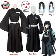ZST Muichiro Tokito Cosplay Costume Wig Demon Slayer Mist Hashira Uniform Stickers Anime Kimetsu No 