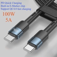 PD100W 60W  Type C To Type C Cable Fast Charging Charger Wire Cord For Xiaomi 13 Samsung A15 A14 Hua