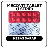 Mecovit Mecobalamin 500mcg Tablet 10’s (Strip) | Ubat Vitamin B12 Saraf & Kebas Kaki Tangan Diabetes