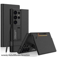 ซองหนังพลิกขาตั้งสําหรับ Samsung Galaxy S25Ultra S24Ultra S23Ultra พร้อมกระเป๋าสตางค์และสล็อตหมุนฝาค