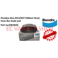 Perodua Alza 2013/NCP93(Rear shoe) front disc brake pad*Bendix Metal King*[DB1820]