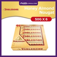 Toblerone Swiss Milk Chocolate Bar - with Honey Almond Nougat Snack Bundle 50g x 6 (SCOS)