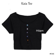(COD) LMJ Fashion - Lisa T-Shirt Crop Tee Kaos Wanita 1141