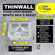 DM 5 SEKAT Bento 1000ml Square / Thinwall / 5 Sekat Kotak Makan - PACK