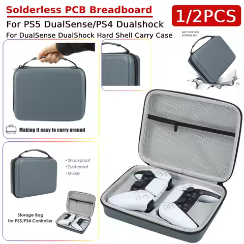 1/2PCS Controller Carrying Case Shell Dual Controller for PS5 DualSense PS4 DualShock Portable Case 