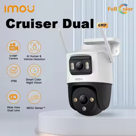 IMOU Cruiser Dual 6MP PT Wifi IP Camera Lens Two-way Talk Outdoor AI Human & Vehicle Detection Secur