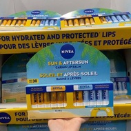⛔️截單日：5月25日18:00  ❤️‍🔥🇨🇦加拿大直送Nivea Sun & Aftersun Caring Lip Balm Sticks, 12-pack