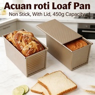 Loaf Tin Pan Bread Loaf Mold Toast with Lid Acuan roti Rectangle Mold Toast box Non Stick Loaf Pan