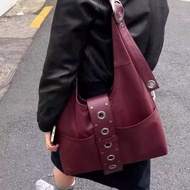 5 Colors Korea hieta Rivet Motorcycle Bag Large Capacity Punk Style Diagonal Bag Shoulder Tote Bag