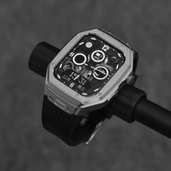 Luxury Alloy Case + TPU Strap for iWatch 45mm 44mm Stainless Steel Buckle Band for iWatch 9 8 7 6 5 4 DIY Modification kit