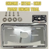 daihatsu frame plate tag hitam chrome bingkai tebal