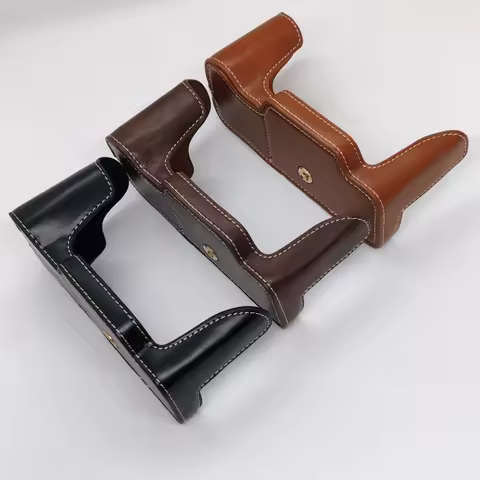 For Nikon Df Case Half Body Shell DF Camera Bag PU Leather Cover With Bottom Battery Opening