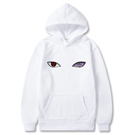 Cool Anime Naruto Hoodies Men Unisex Uchiha Uzumaki Hatake Eyes Print Pullover Inside Sweatshirt Streetwear