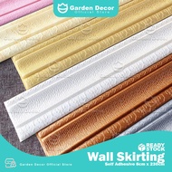 Premium 8cm x 230CM Self Adhesive Foam Wainscoting / 3D Waist Line / 3D Wallpaper Border Wall Skirti
