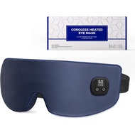 Aroma Season Silk Heated Eye Mask Cordless, 1500mAh Warm Eye Compress for Dry Eyes, Blepharitis, 4 T