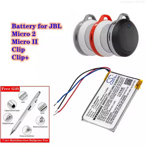 Speaker Battery 3.7V/600mAh FT403048P for JBL Micro 2, Micro II, Clip, Clip+