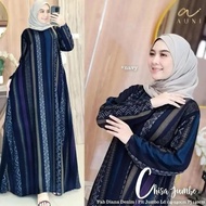 Chisa Jumbo Maxy Dress Wanita Gamis Muslim Diana Denim Premium
